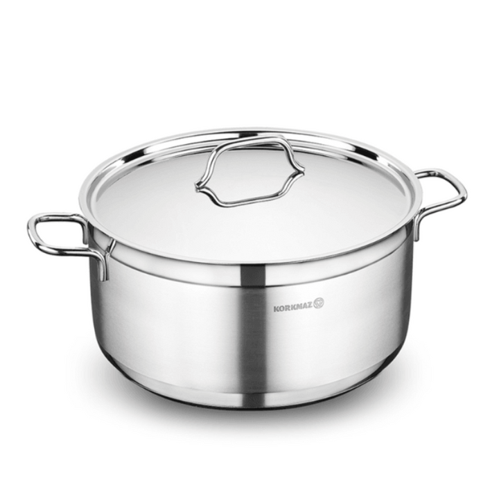 Korkmaz Stainless Steel Casserole, Cooking Pot with Lid