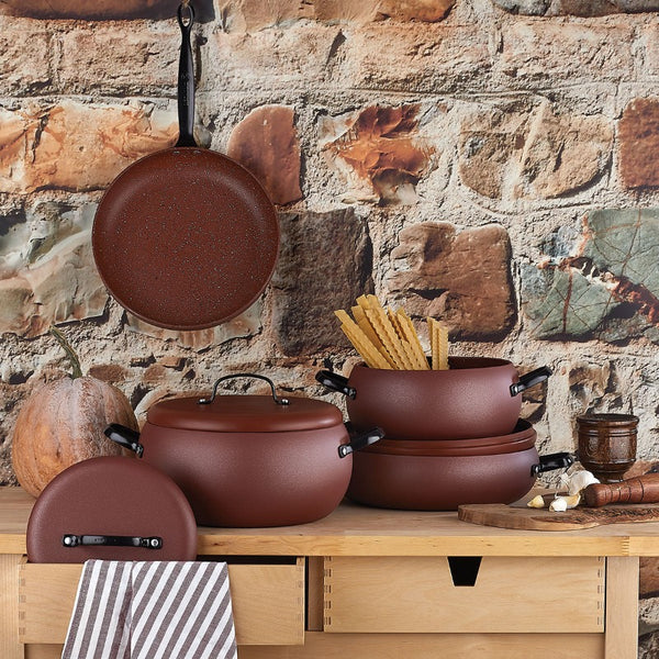 Korkmaz Cookware Set, Durable Aluminum Pots and Pans