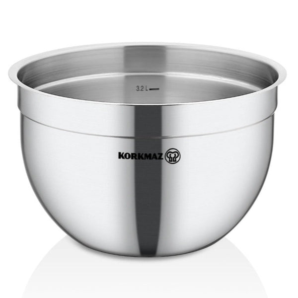 Korkmaz Proline Mixing Bowl, Stainless Steel Mixing Bowl