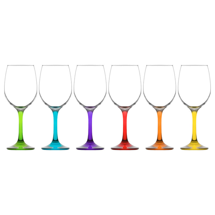 Lav Fame Stemmed Wine Glass Set, 6 Pcs, 10.25 Oz (300 cc)