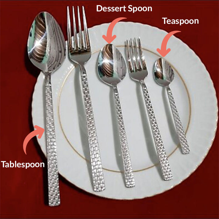 Decorative Tablespoon, Dessert Spoon, Teaspoon Set, 6 Pcs