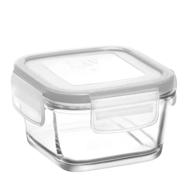 LAV Fresco Glass Food Container Set with Locked Lids, 6 Pcs