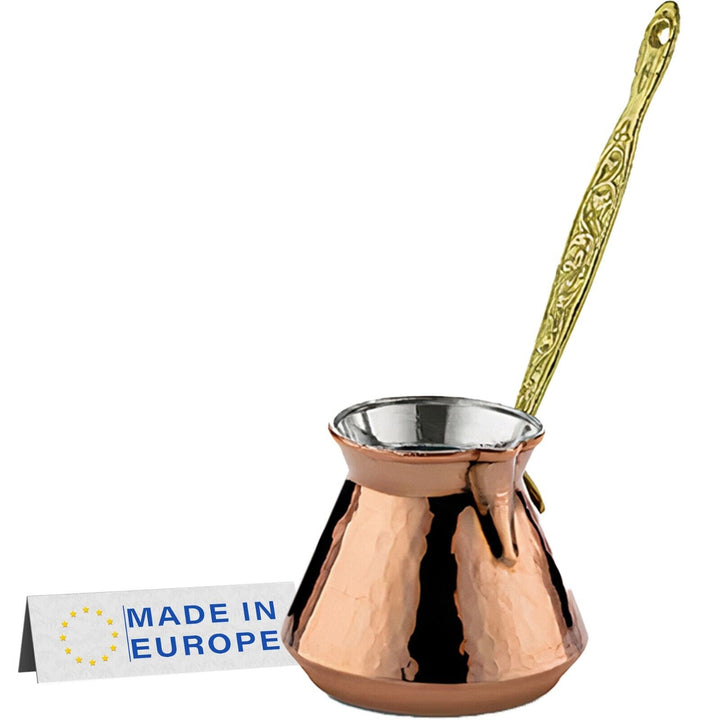 Hammered Copper Coffee Cezve, Turkish Coffee Pot, 8 oz