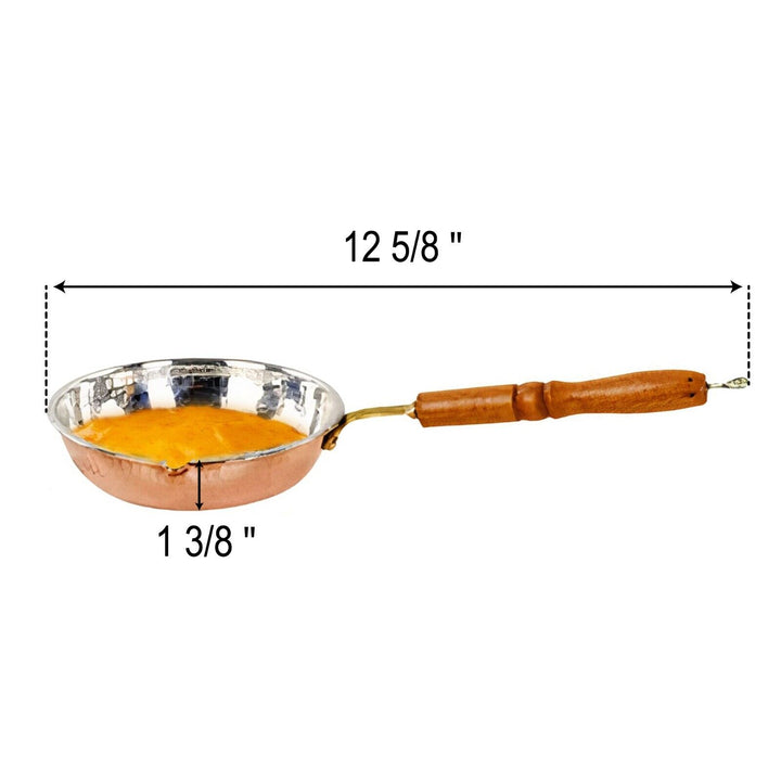 Multipurpose Pure Copper Cookware with Wooden Handle