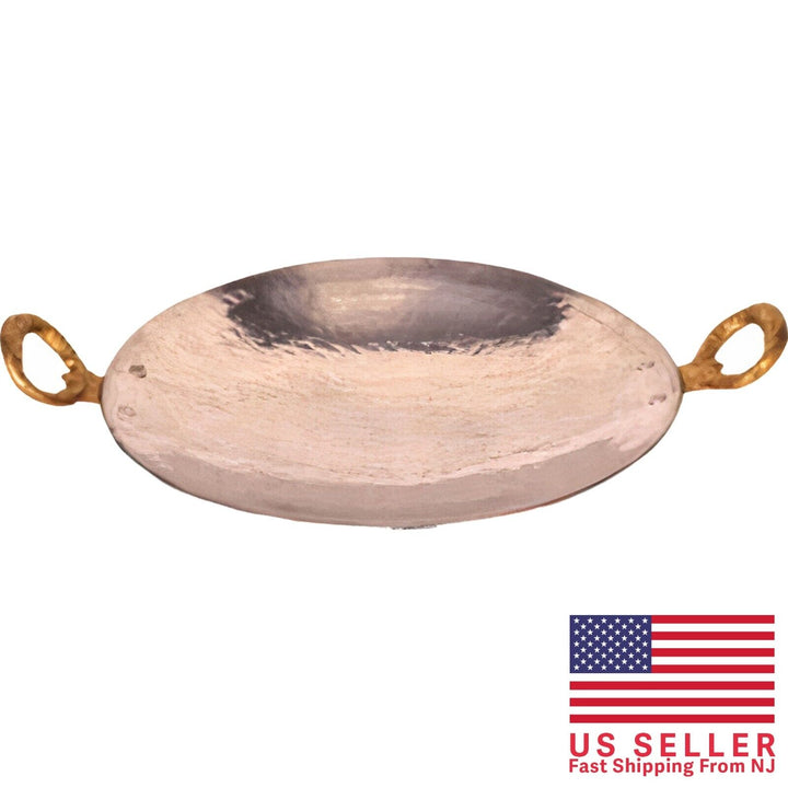 Discada Disc Cooker, Hammered Copper Roasting Pan, 9.85 in