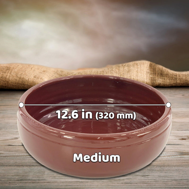 Fully Glazed Cooking and Serving Pot, Terracotta Cookware