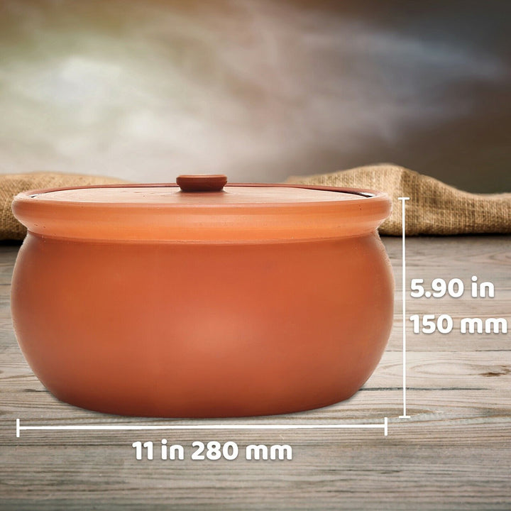 Handmade Clay Cooking Pot with Lid Casserole Dish