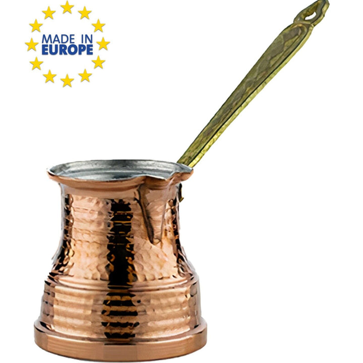 Turkish Coffee Pot, Hammered Copper Coffee Cezve, 8 oz