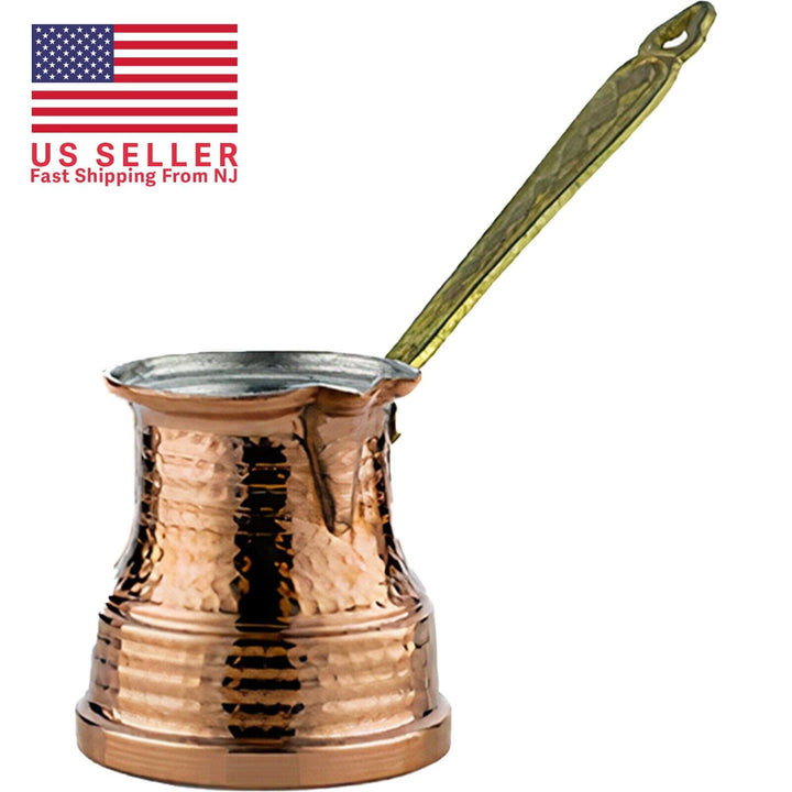 Turkish Coffee Pot, Hammered Copper Coffee Cezve, 8 oz