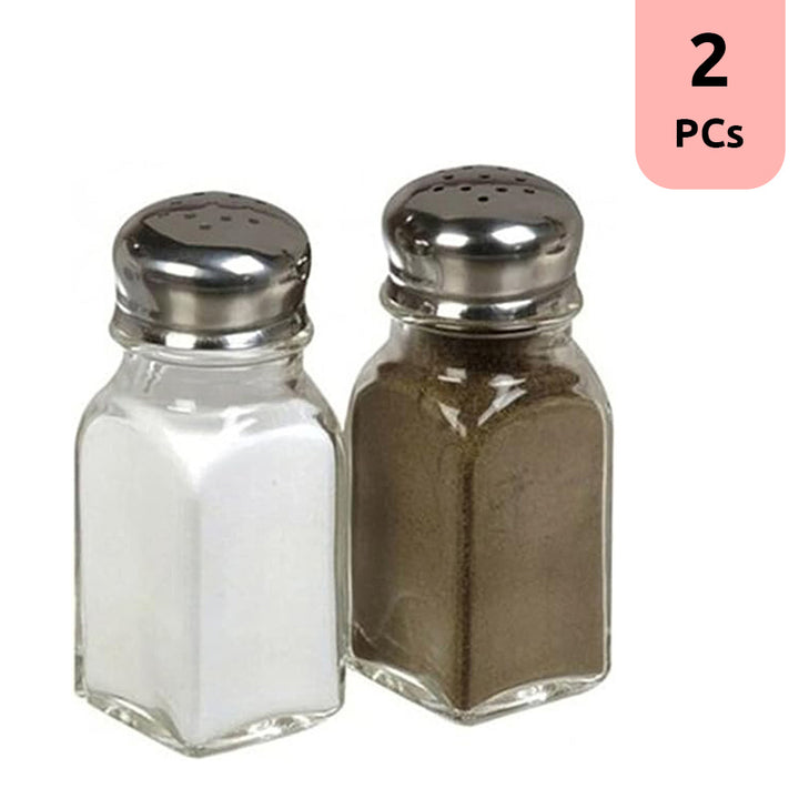 Large Glass Salt and Pepper Shakers for Kitchen, 3.25 oz