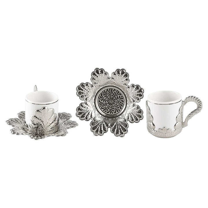 Handmade Fancy Turkish Coffee Cups Set of 6, 4 Oz